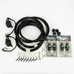 Trolling Rupp Marine Double Rigging Kit With Nok-Outs Outrigger Clips Black Mono